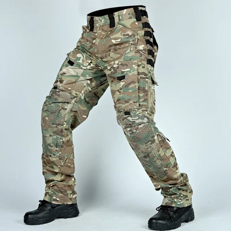 Tactical Pants For Men Casual Multi-Pockets Cargo Trousers Quick Dry Outdoor Waterproof Work Trousers Wear-Resistant Overalls