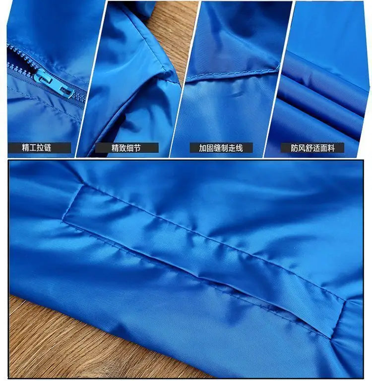 2026customized Yamaha motorcycle trench coat creative and personalized riding thin casual men's and women's zipper hooded jacket