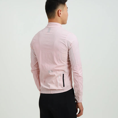 2024 New Season PRO Lightweight Windproof Cycling Jacket Road bike Wind Jacket Stretch Fabric With Zipper pocket PINK