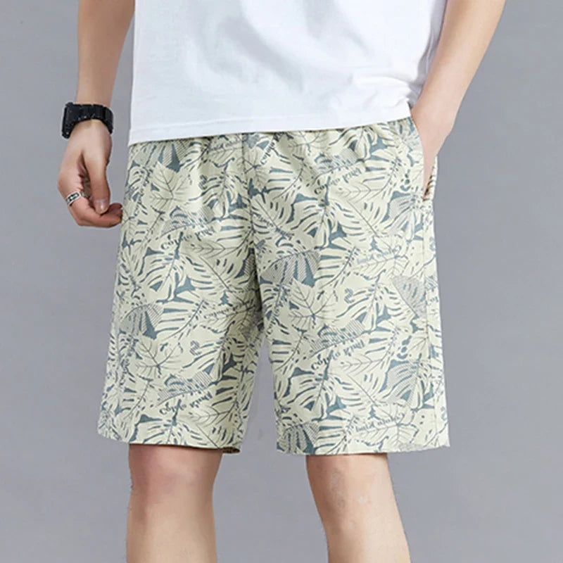 Men's Streetwear Sports Casual Shorts Big Size Loose Fit Knee Pants Man Clothes Fashion Zipper Pockets Drawstring Short Pants