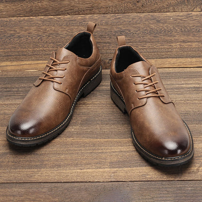 Men Casual Shoes Fashion Brand Comfortable 2025 Leather Shoes#KD826