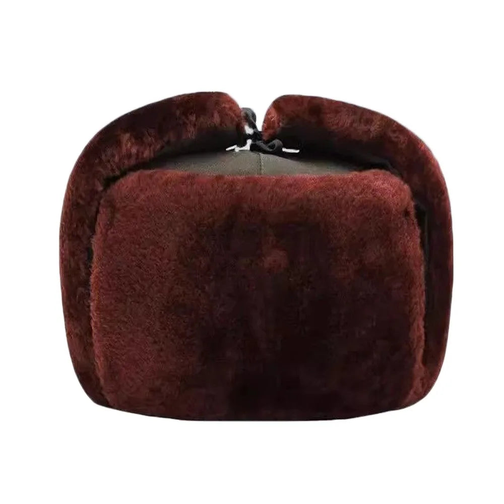 Outdoors Thick Bomber Hat Warm Ear Protection Winter Cap Casual Windproof Ushanka Fur Hat for Men Women