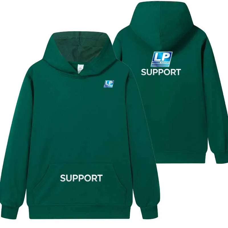 logo2026 Men's Long-Sleeved Hooded Sweatshirt with Personalized Print - Street Style Hoodie for Casual Sportswear