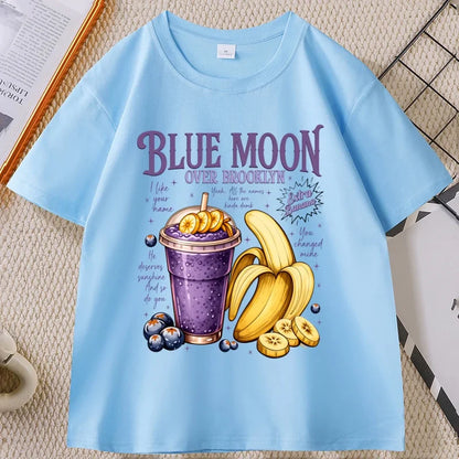 Blue Moon Over Brooklyn T Shirt Men Women Heated Rivalry Extra Banana Smoothie Tshirt Romance Book Movie T-shirt Men's Clothing