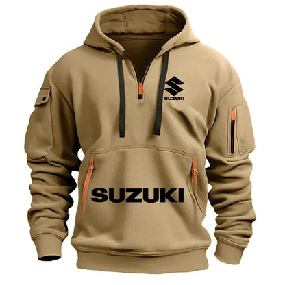 new men's hoodie, casual outdoor sports hoodie and a warm motorcycle sweatshirt for autumn and winter