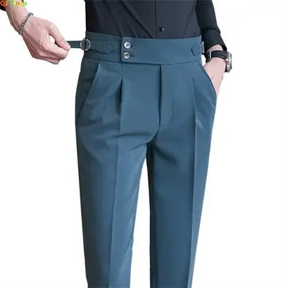 Yellow Men's Suit Pants, Fashion Slim Dress Trousers ,White Black Blue Green Pantalones Hombre Fall/Winter Male Pant, 2025 New