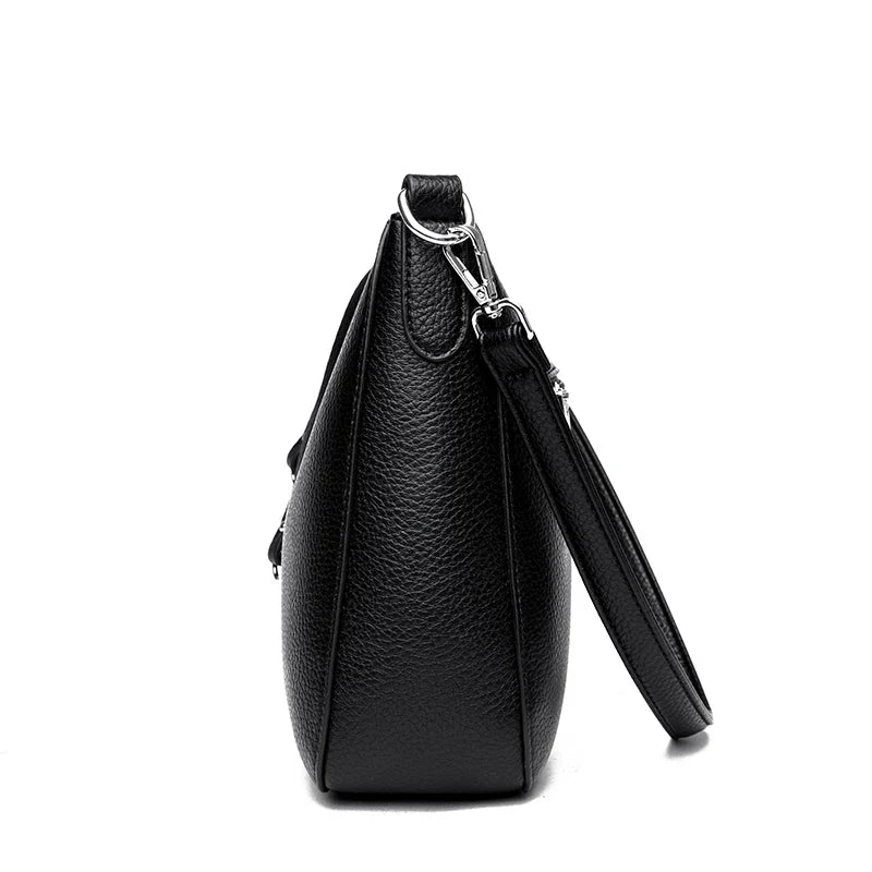 New Luxury Designer Handbag Solid Color PU leather Women Shoulder Bag Casual Crossbody Bags for Women New Zipper Messenger Bag