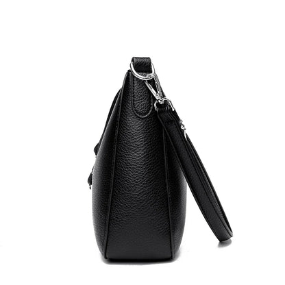 New Luxury Designer Handbag Solid Color PU leather Women Shoulder Bag Casual Crossbody Bags for Women New Zipper Messenger Bag