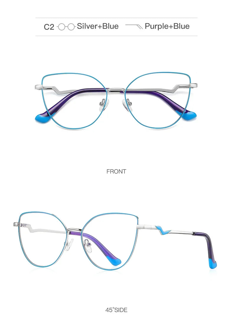 New Myopia Prescription Glasses Hyperopia Reading Glasses Anti Blue Light Computer Glasses Optical Eyeglasses Frame Women