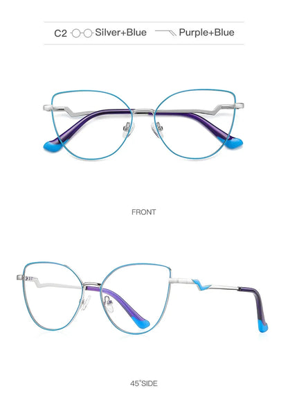 New Myopia Prescription Glasses Hyperopia Reading Glasses Anti Blue Light Computer Glasses Optical Eyeglasses Frame Women