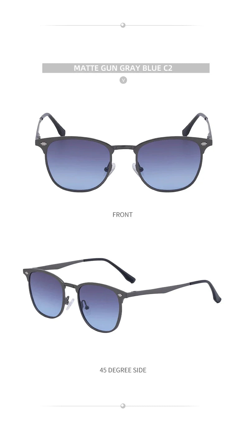 New Arriavl Square Sunglasses Men 2026 Luxury Brand Metal Frame Retro Punk Sun Glasses Male Driving Shades Vintage Eyewear UV400