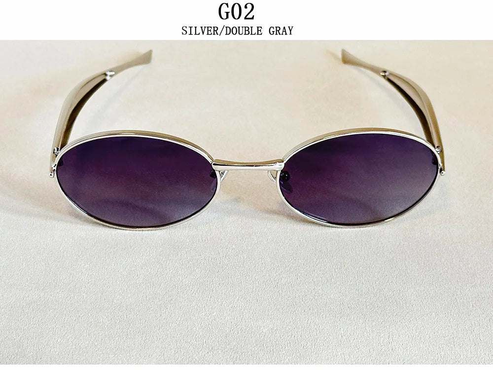 Oval Sunglasses Women Trendy 2025 Luxury Vintage Sunglass Fashion Glasses Dropshipping Lentes De Sol Mujer Lunette Soleil Femme