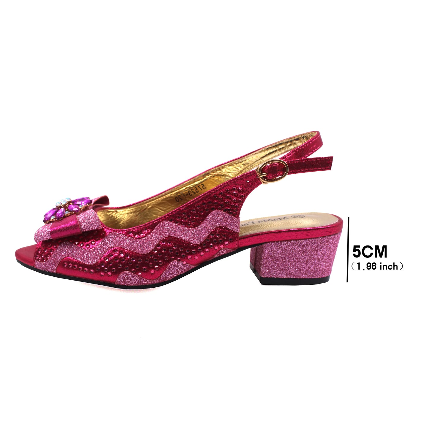 Wine Color New Arrivals High Quality Specials Design Italian Women Shoes and Bag  with Crystal for Wedding Party