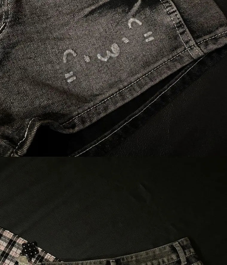 2026 Summer New Cute Hot Diamond Denim Low Waist Super Shorts Female Slim Black Gray Tight Y2k Shorts Hot Pants
