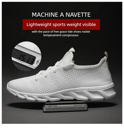 Men's casual sports shoes breathable summer light Soft sole comfort outdoor running shoes fashion student mesh plus size sneaker