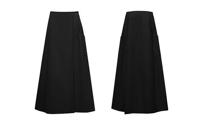 Women's A-Line Skirt 2026 Summer New Textured Relaxed Pocket Midi Culottes Versatile Casual Style Skirt For Women 12622124
