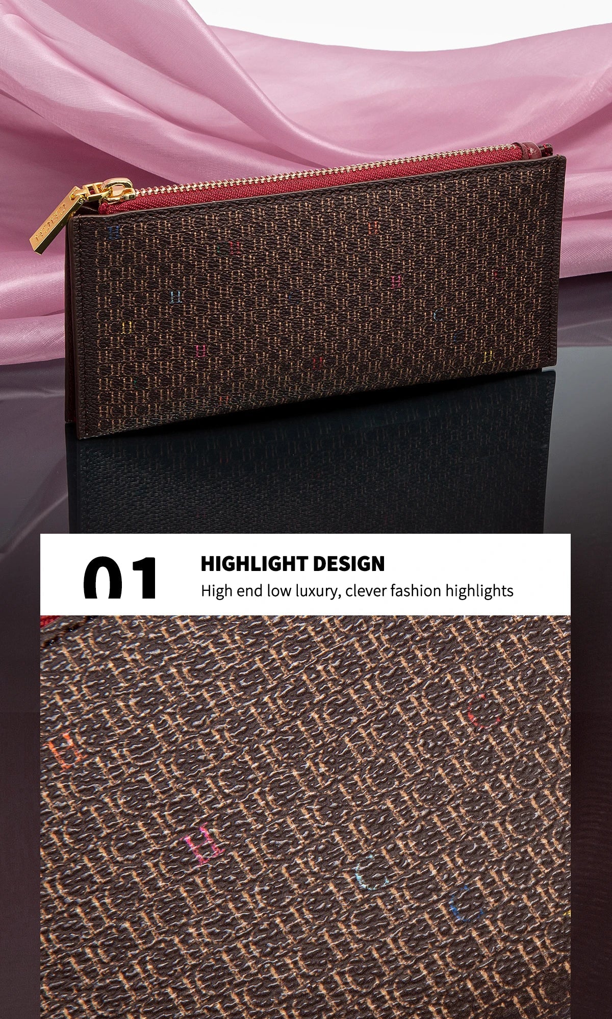 Women's Letter Rectangular Design Handbag Letter Design Card Bag Fashionable Classic Retro New