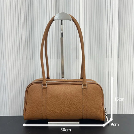 Elegant Versatile Suede Underarm Bags For Women Premium Soft Genuine Leather Shoulder Bag For Office Commute Lady Handbags New