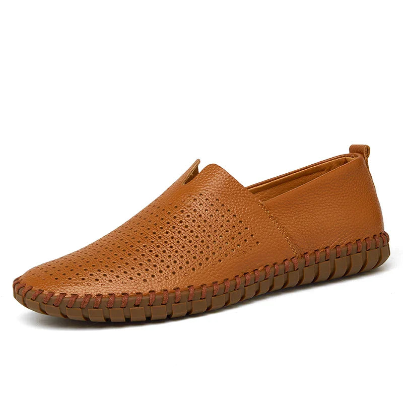 Fashion Men's Driving Shoes Handmade Leather Men Loafers Soft Breathable Men's Casual Shoes