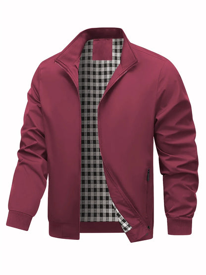 Plus-Size Jackets, Trendy Men's College-Style Jackets, Fashionable Plus-Size Men's Casual Outerwear for Spring and Autumn