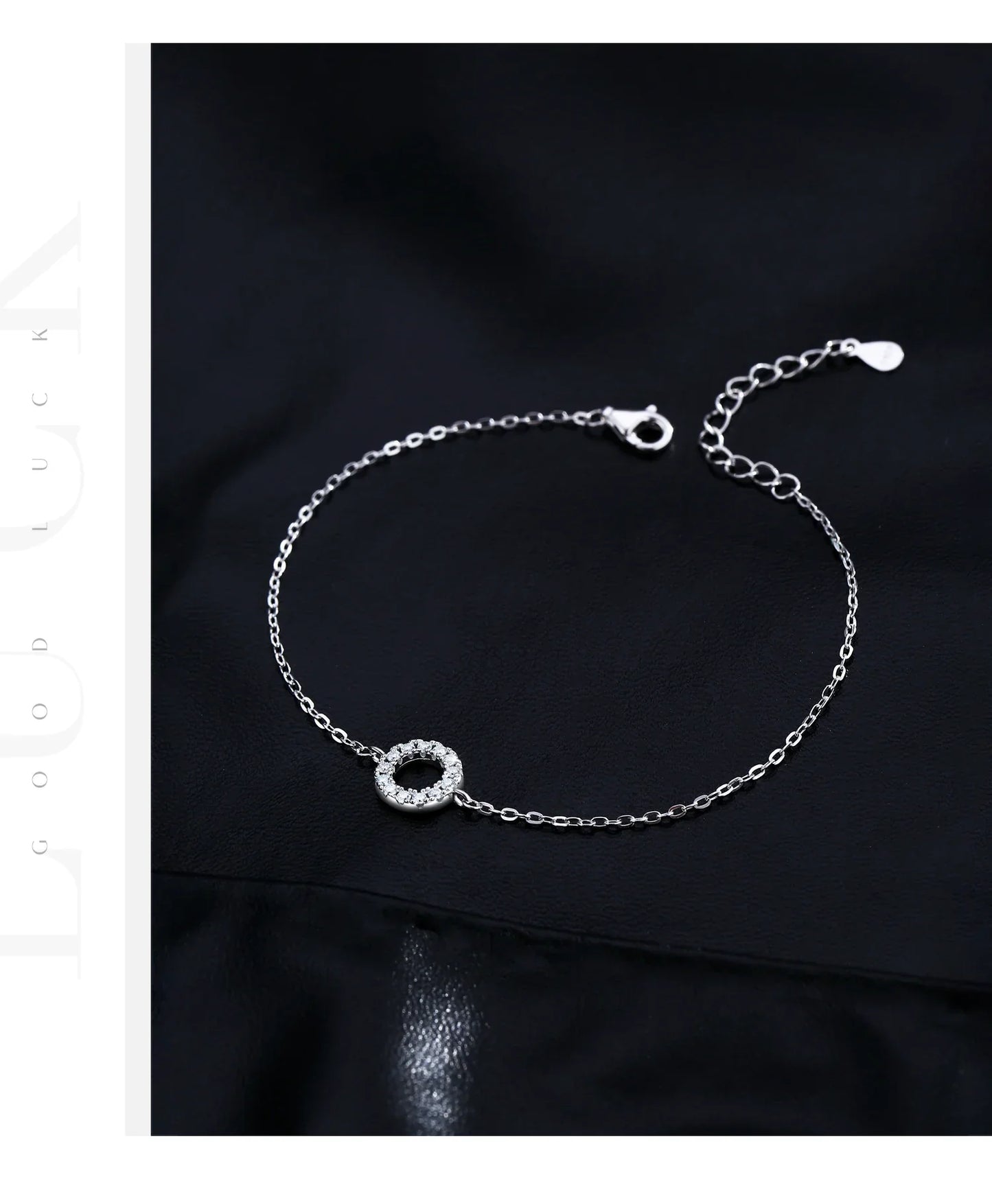 D Color Moissanite Bracelet 925 Sterling Silver Fashion Hallow Out Round Link Chain Bracelet For Women Fine Jewelry Gifts
