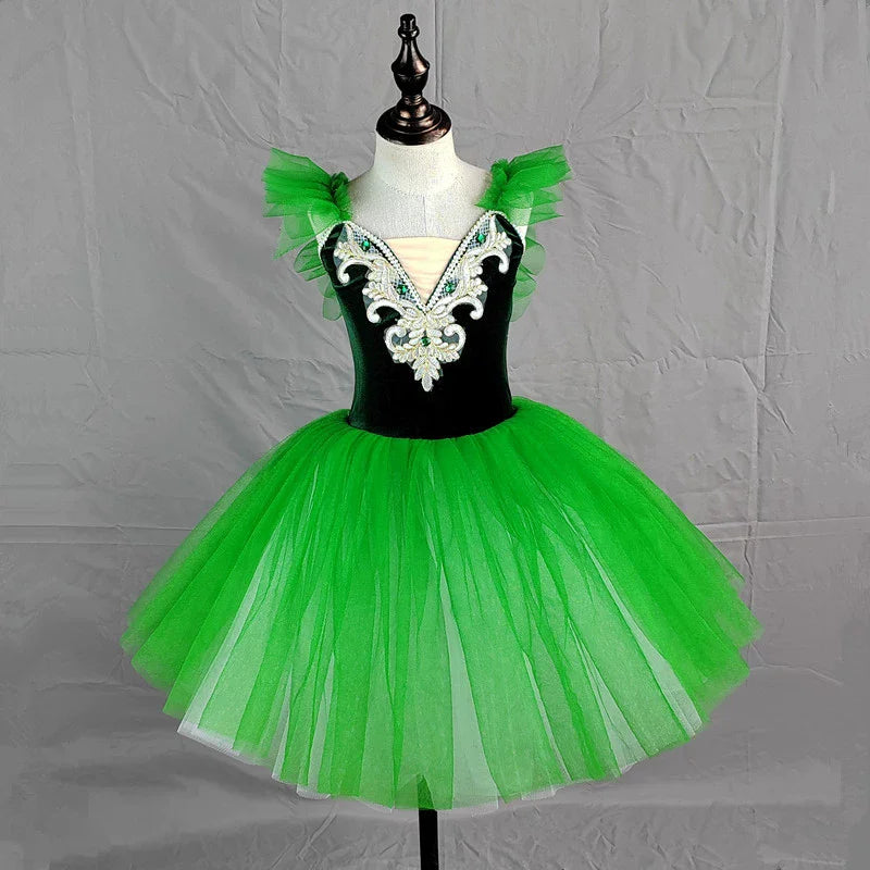 Girl Ballet Dress Dance Costumes Kids Outfit Vestidos Performance Party Baby Clothing Summer Girls Dresses Tutu Children's Day