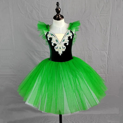 Girl Ballet Dress Dance Costumes Kids Outfit Vestidos Performance Party Baby Clothing Summer Girls Dresses Tutu Children's Day
