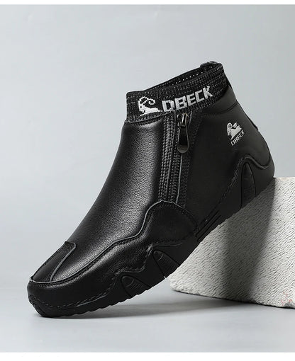 DBECK Men Sneakers Casual Shoes Male High Top Sneakers Winter Warm Designer Fashion Loafers Lace Up Shoes Men Ankle Boots