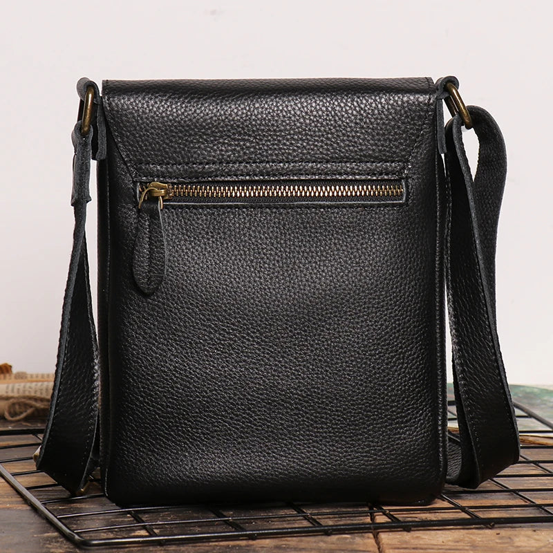 High Quality Messenger Bag For Men Genuine Leather Crossbody Bag Male Easy Travel Shoulder Bag for Tablet Men's Leather Handbag
