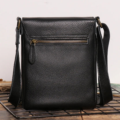 High Quality Messenger Bag For Men Genuine Leather Crossbody Bag Male Easy Travel Shoulder Bag for Tablet Men's Leather Handbag