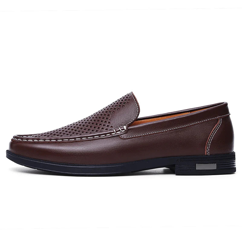 Male Comfy Walking Shoe Genuine Leather Slip on Mens Loafers New Trend Casual Shoes Men Designer Moccasins Hot Sale Drive Shoes