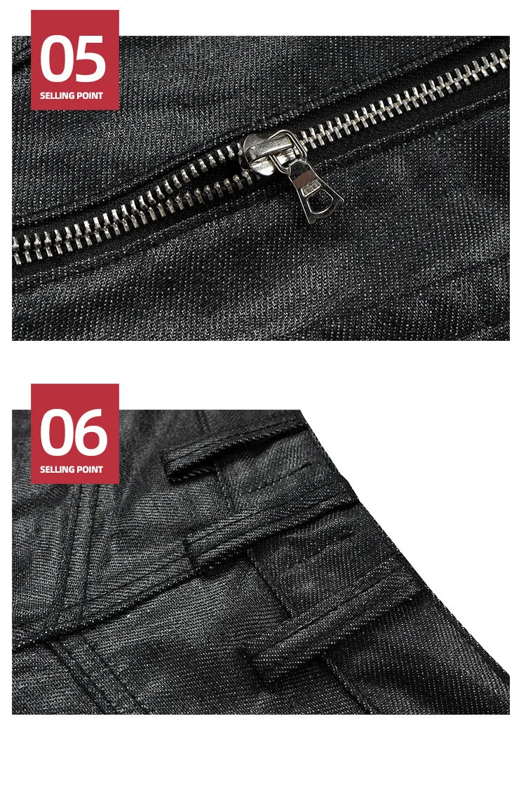 Unisex Brush Wax Zipper Original Cow Jeans Men's and Women's Denim Pants ZJ117