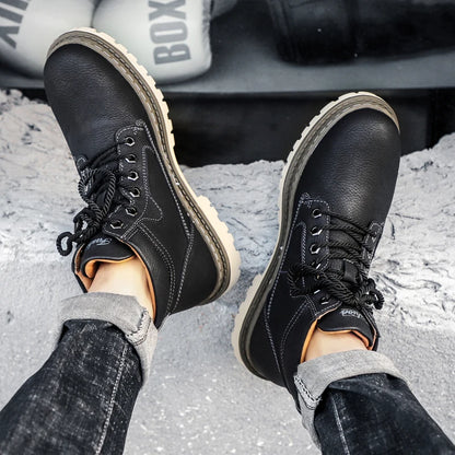 Brand Men Super Warm Snow Boots Winter Men's Ankle Boots Waterproof Short Outdoor Sneakers Autumn Men's Motorcycle