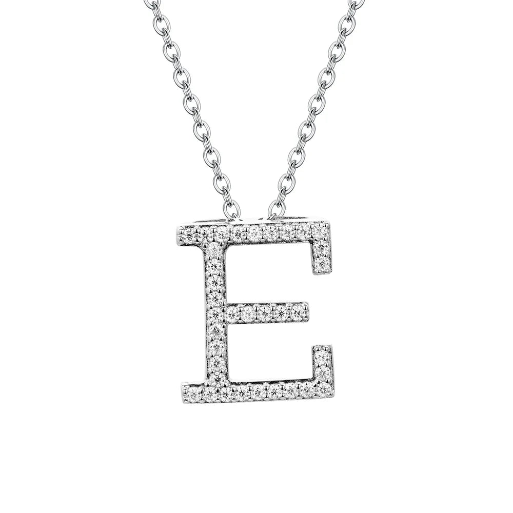 D VVS1 Color Moissanite Letters Necklace Pendant 100% 925 Sterling SIlver for Women Man Fine Jewelry Accessories Gift