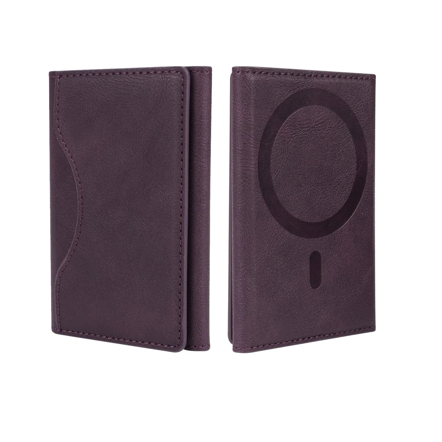 Trifold Magnetic Phone Wallet PU Leather Card Bag Magnetic Card Holder Wallet Storage for IPhone16 15 12 13 14 Pro Max Plus Mini