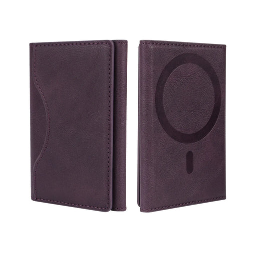 Portefeuille de téléphone magnétique triple, sac de cartes en cuir PU, porte-cartes magnétique, rangement pour iPhone 16 15 12 13 14 Pro Max Plus Mini