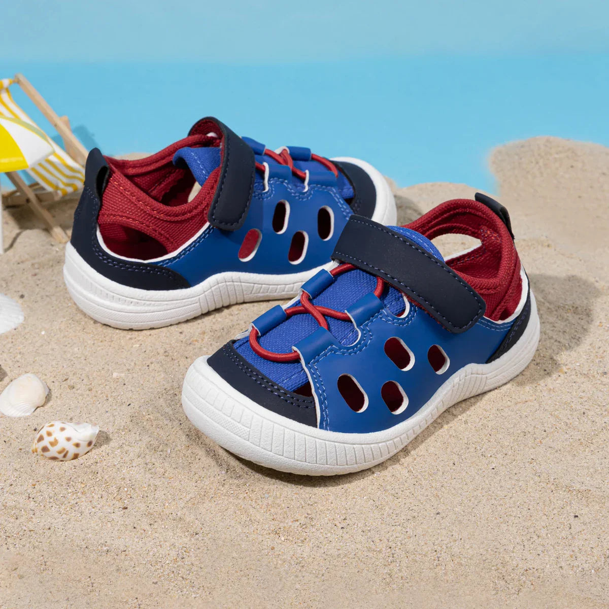Toddler Little Kid Boys & Girls Closed Toe Sandals Velcro Breathable Cutout Summer Beach Casual Shoes