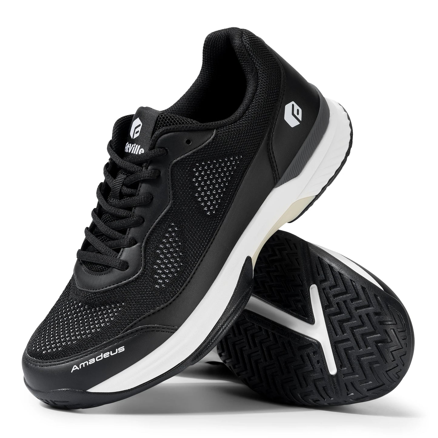 Extra Wide Pickleball Shoes Gym Sports Tennis Shoes for Men Casual Sneakers All Court Racquetball Athletic Arch Support