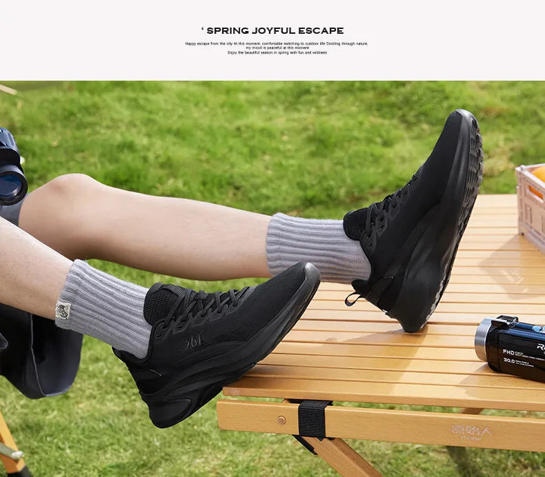Men Running Racing Shoes Shock Absorbing Wear Thick Bottom Resistant Casual All-Match Mesh Male Sneaker 672412233