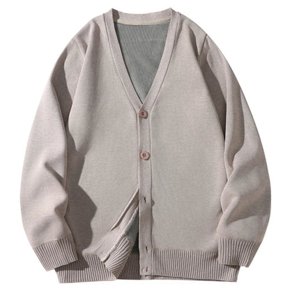 2026 New Men's Casual Long Sleeved Velvet Sweater Cardigan Knitted Jacket Top Autumn and Winter Fashionable Versatile Jacket