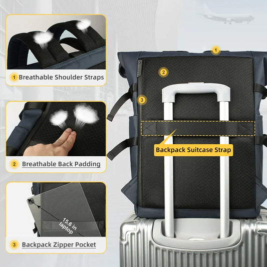 Large 15.6 Inch Laptop Backpack Men Anti-Theft Travel Backpack for Business University Bicycle School Backpack With USB Port