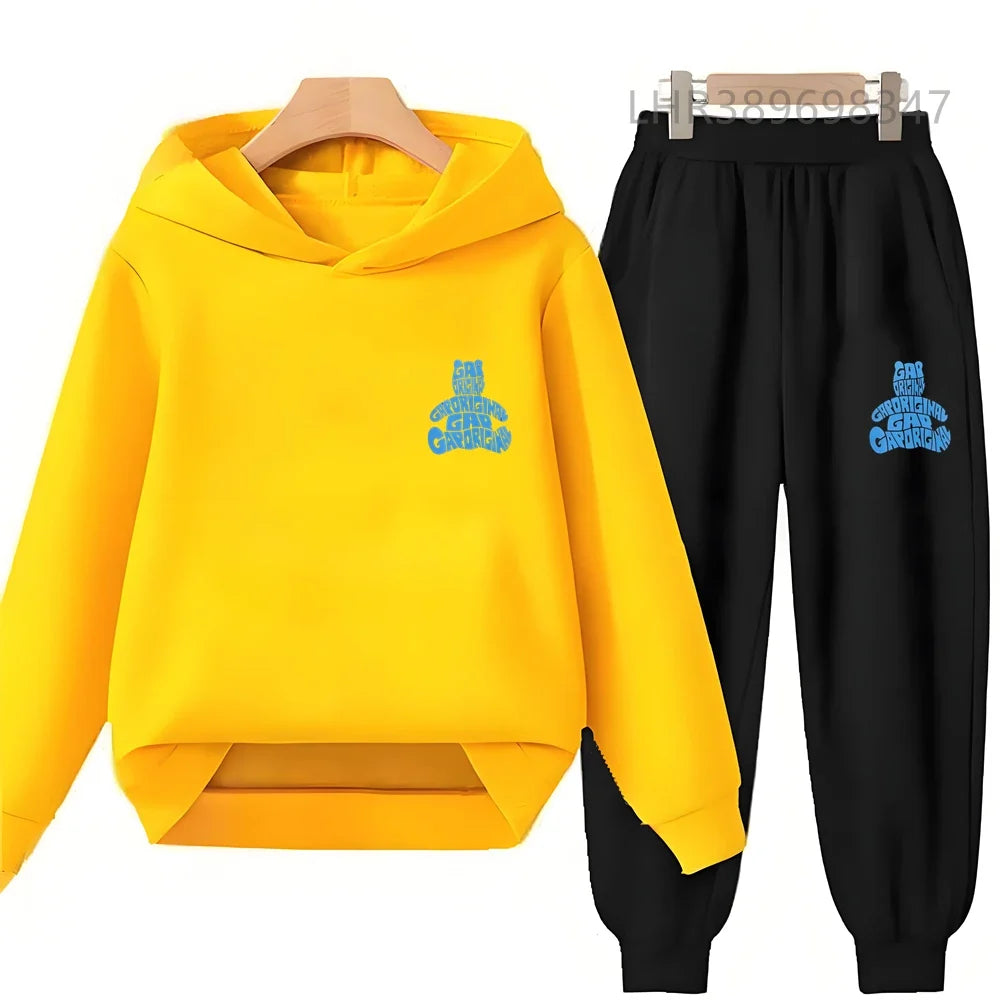 Children's Hoodies Suit Suitable Girls Boy Black Small Bear Brand Print Age 3-12 Coat Toddler Long Sleeves Leisure Clothing