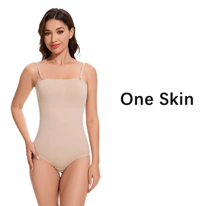 Slimming Strapless Bodysuit Off Shoulder Women Shorts Shapewear Tummy Control Body Shaper Sexy Fajas Underwear Bodysuits