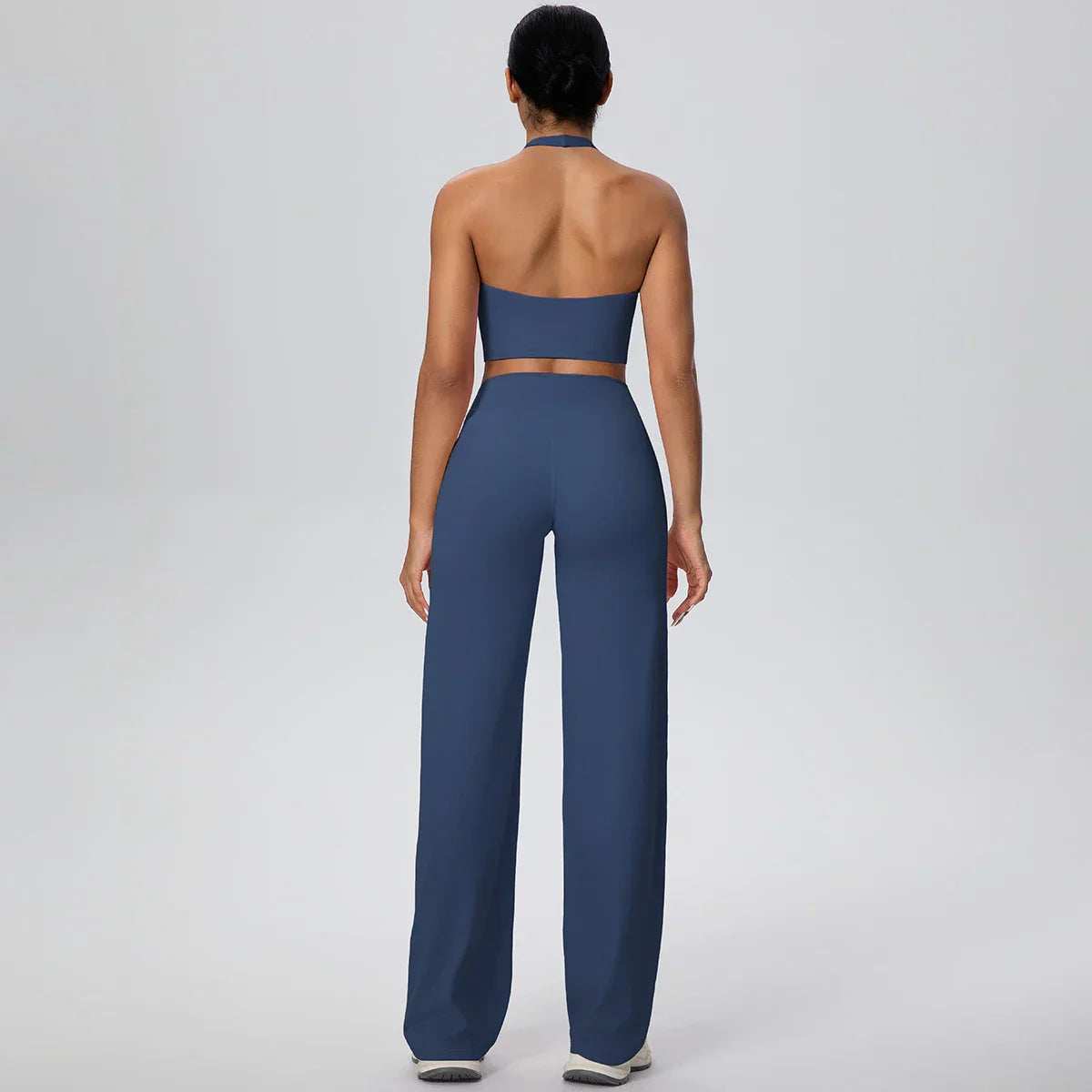 2Pieces Breathable Summer Workout Top Pants Yoga Set Yoga Underwear With Chest Pad Quick Drying Push Up Pencil Pants Yoga Set