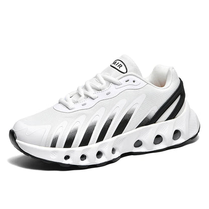 New Men's Sneakers PU Air Cushion Anti-Slip Shock Absorber Running Shoes Outdoor Lightweight and Breathable Mesh Running Shoes
