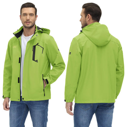 Spring Autumn Lightweight Jackets Mens Mesh Lined Waterproof Rain Jacket Outdoor Fishing Hiking Jacket Male Windbreaker