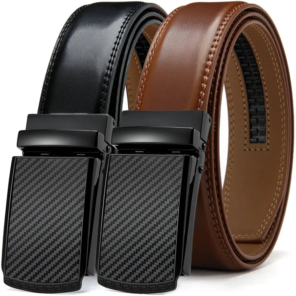Mens Leather Belt Multiple Colors Automatic Available Belts Leisure Fashion Ratchet Belts for Men Pants Waistband
