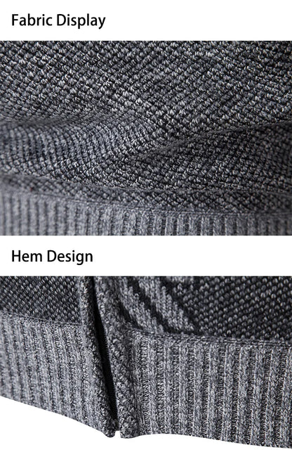 Men's Knit Cardigan Autumn Winter Sweater Coat Man Clothes Brown Blue Luxury Brand Button Fleece Lined Male Knitting Jackets