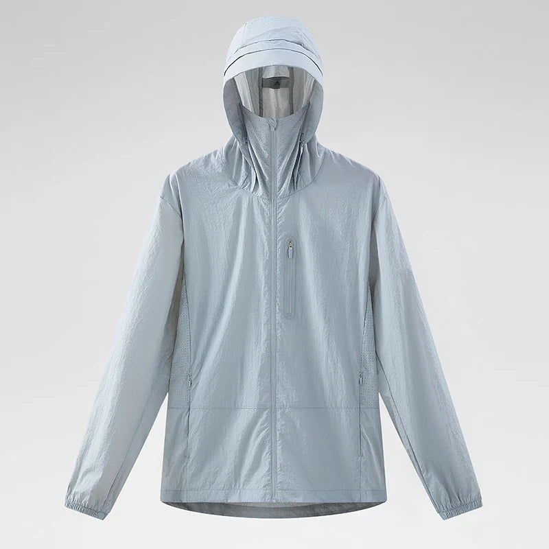 Unisex Waterproof Sun Protective Jacket UPF 50+ UV Blocking Quick-Dry Breathable Windbreaker for Hiking Camping Climbing