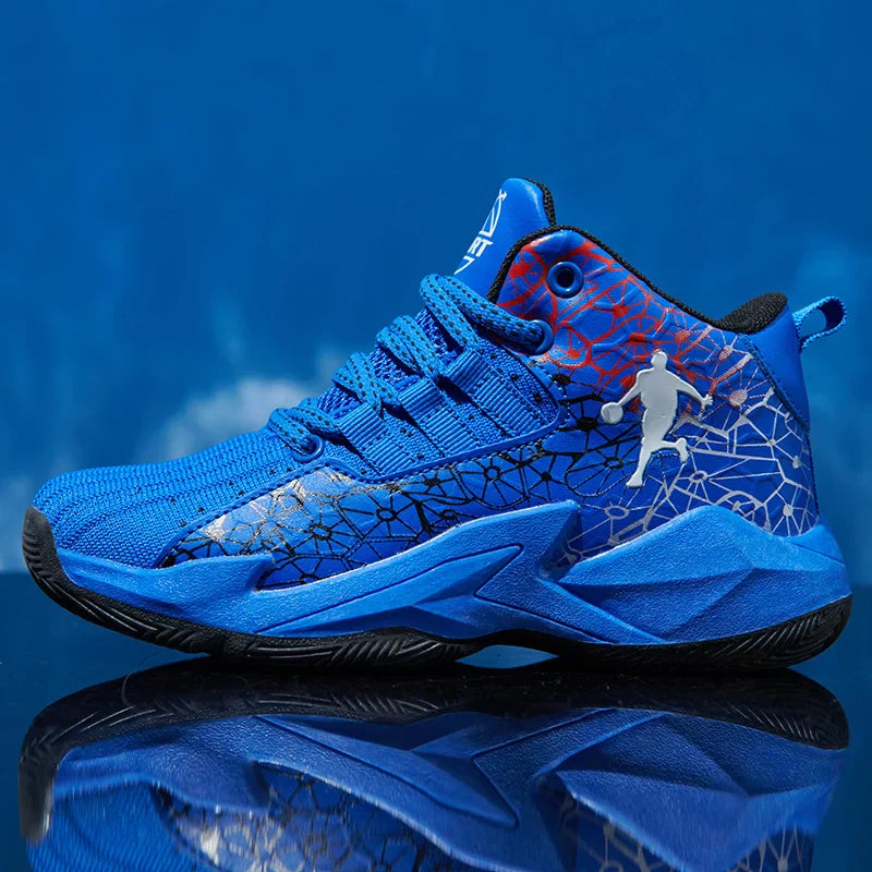 Boys Basketball Shoes Classic Kids Sneakers Fashion Tennis Kid Sport Shoes Outdoor Non-Slip Trainer Children School Basketball
